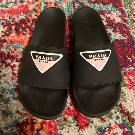 prada mule men|Prada women pool slides.